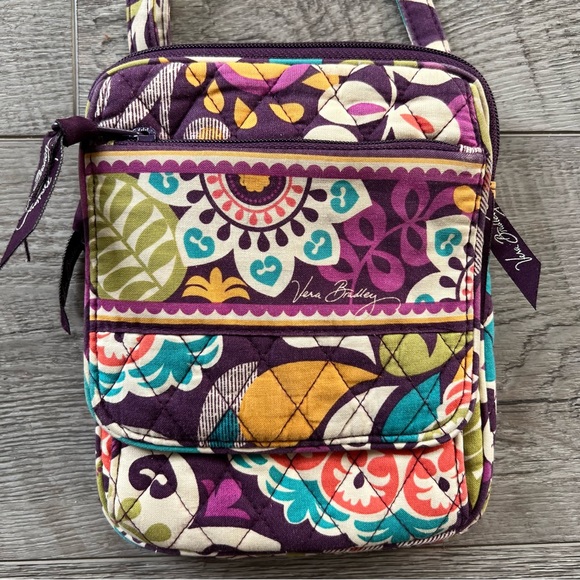Vera Bradley Plum Crazy Mini Hipster Crossbody - Picture 3 of 14